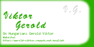 viktor gerold business card